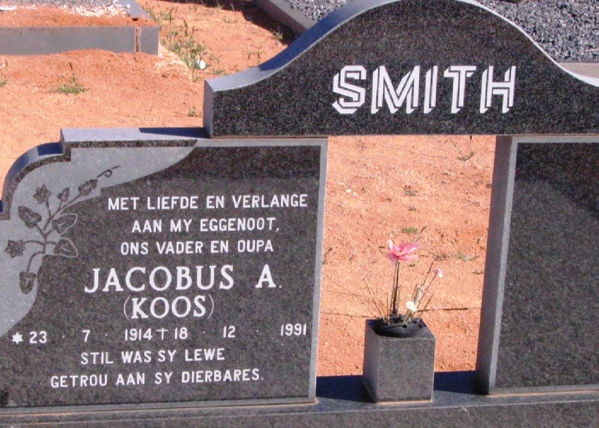 SMITH Jacobus A. 1914-1991