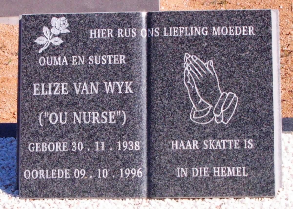 WYK Elize, van 1938-1996