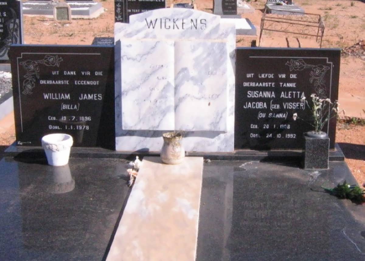 WICKENS William James 1896-1978 &amp; Susanna Aletta Jacoba VISSER 1908-1992