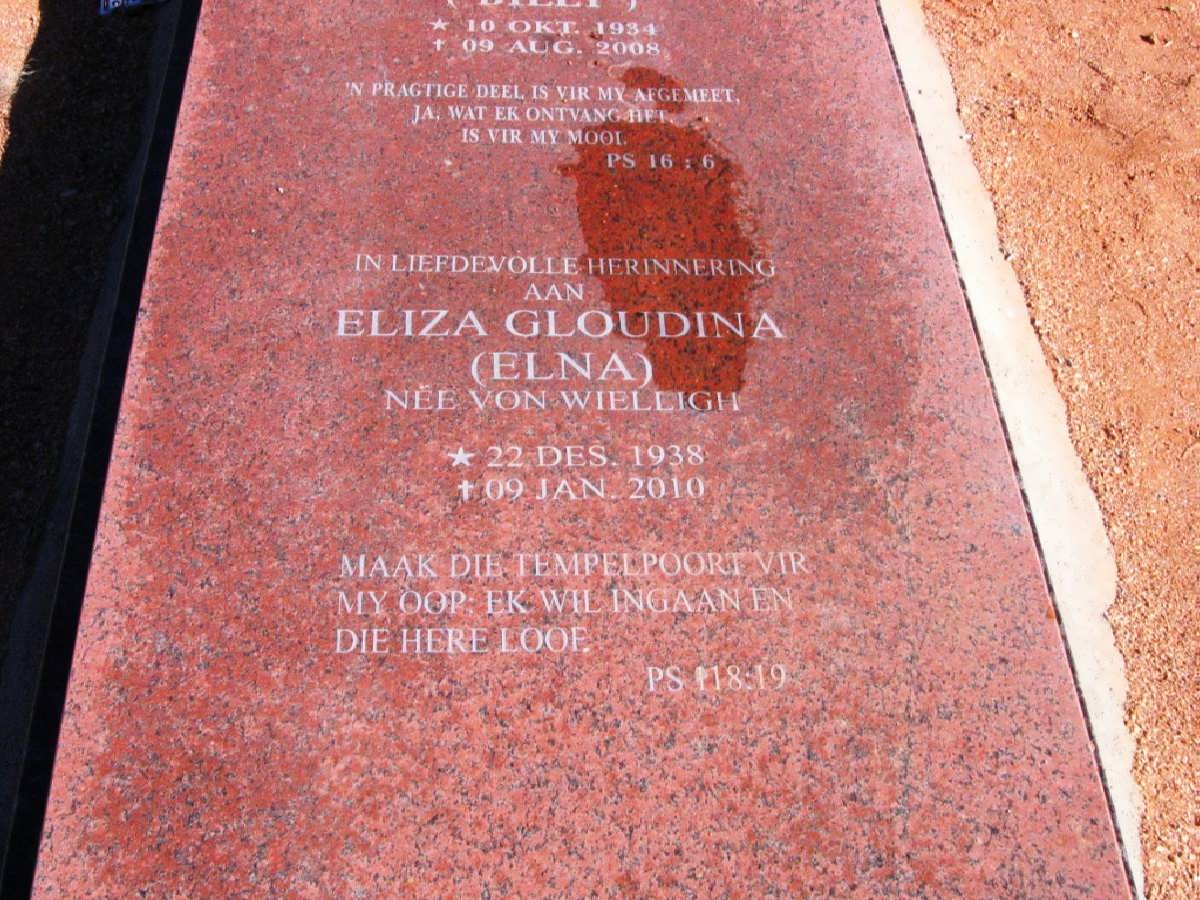 WICKENS Eliza Gloudina nee von WIELLIGH 1938-2010