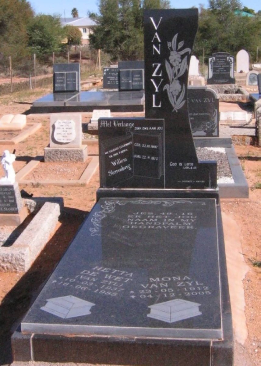 ZYL Willem Sterrenberg, van 1907-1973 &amp; Mona 1912-2005 :: DE WET Hetta nee VAN ZYL 1937-1985