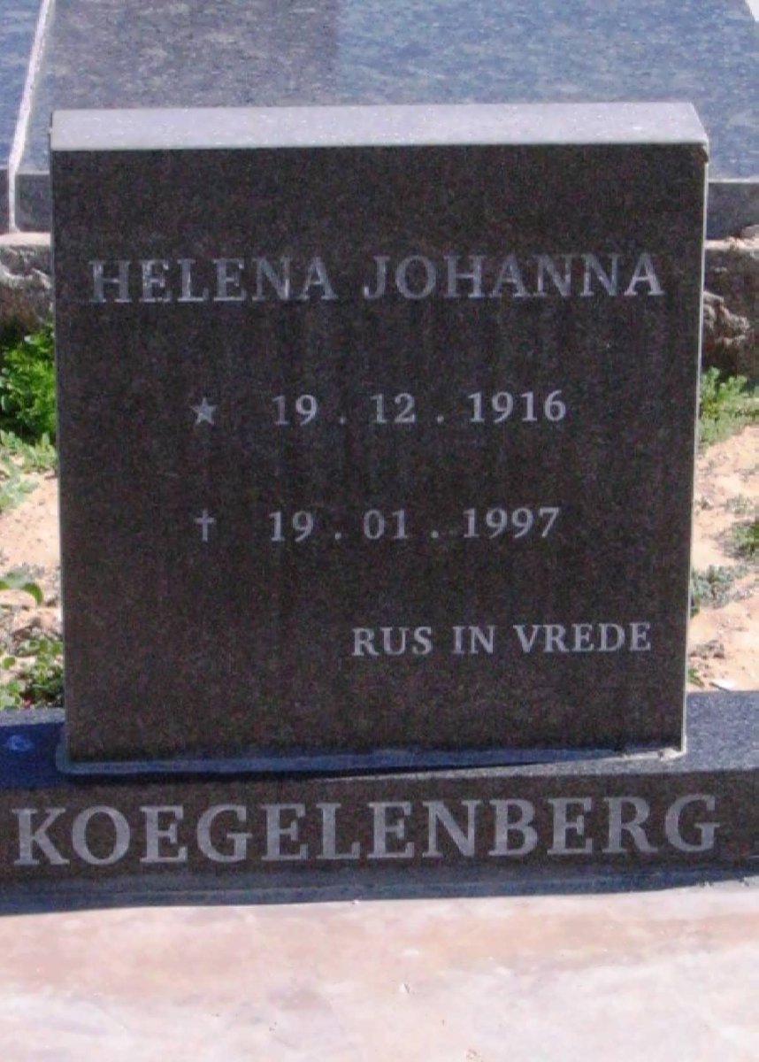 KOEGELENBERG Helena Johanna 1916-1997