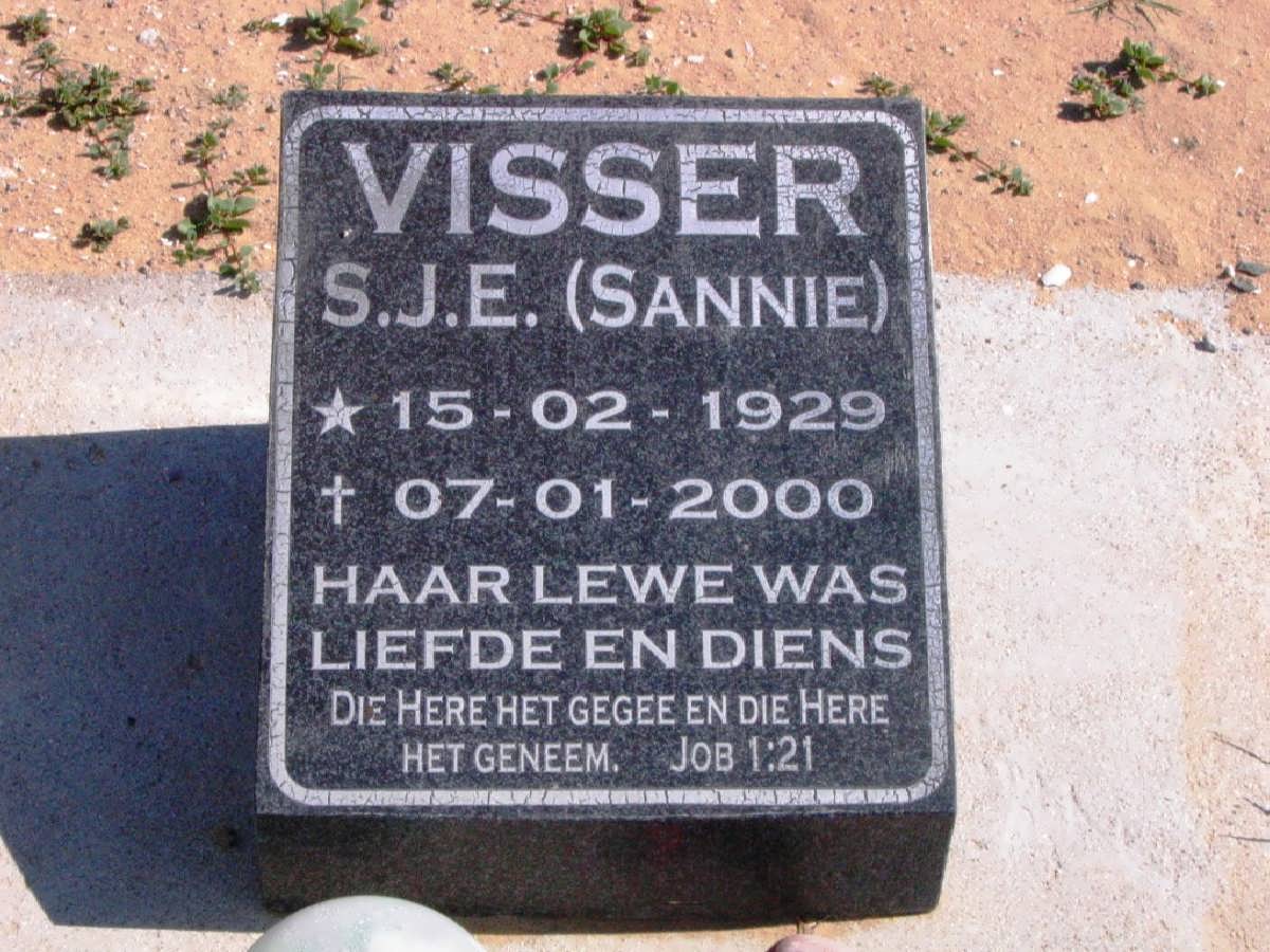 VISSER S.J.E. 1929-2000