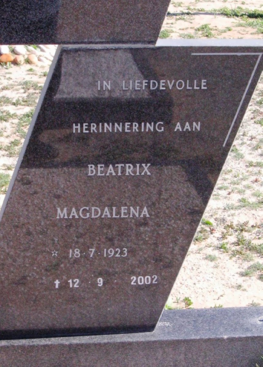 MOSTERT Beatrix Magdalena 1923-2002