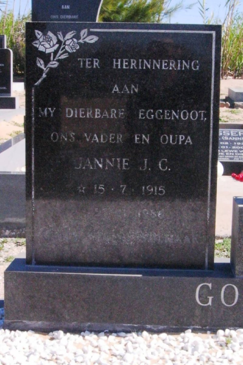 GOOSEN Jannie J.C. 1915-198?