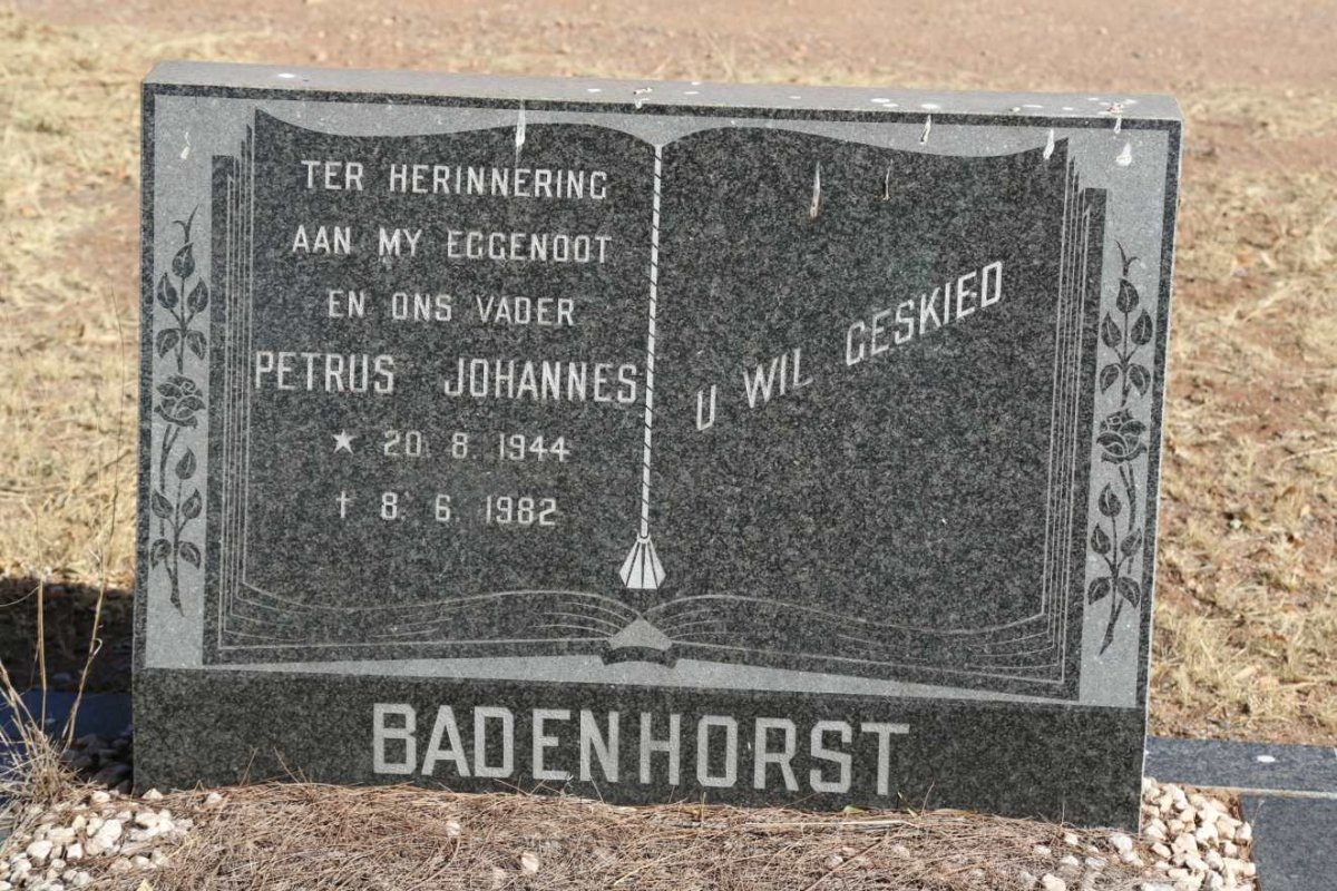 BADENHORST Petrus Johannes 1944-1982