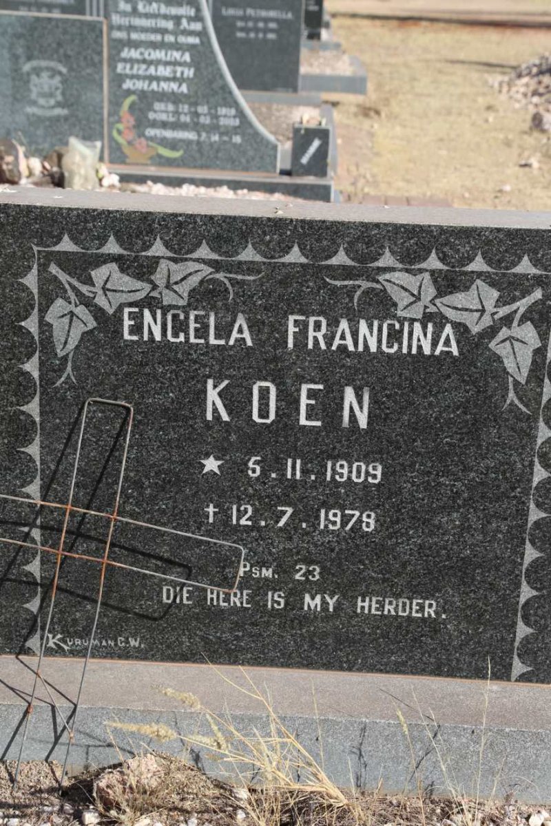 KOEN Engela Francina 1909-1978