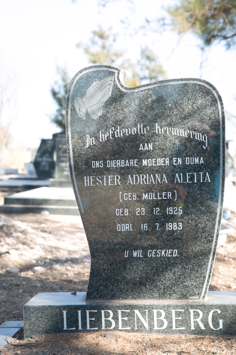 LIEBENBERG Hester Adriana Aletta nee MOLLER 1925-1983