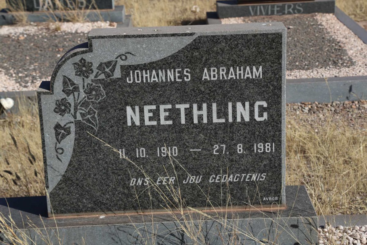 NEETHLING Johannes Abraham 1910-1981