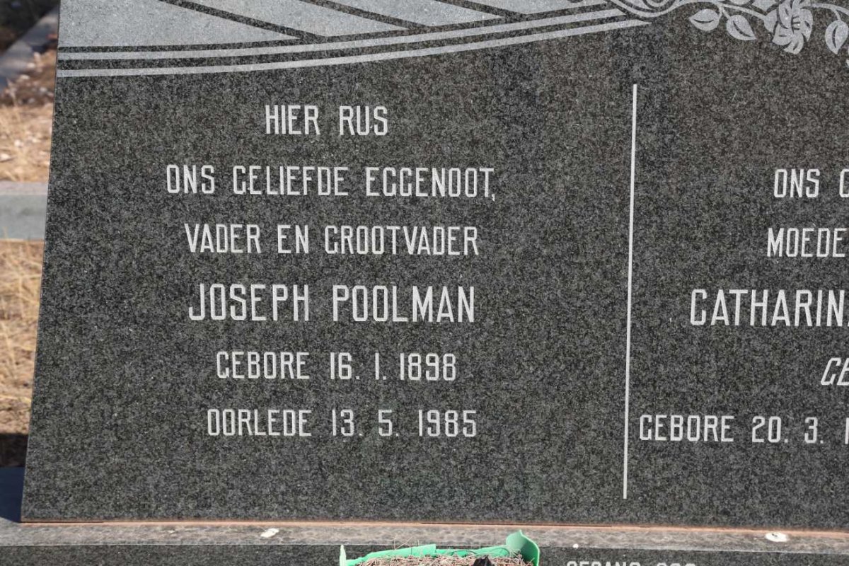 POOLMAN Joseph 1898-1985