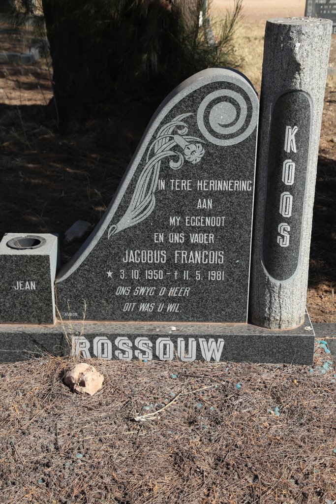 ROSSOUW Jacobus Francois 1950-1981