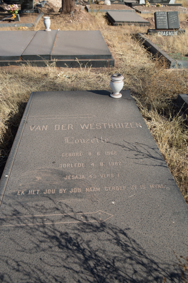 WESTHUIZEN Louzette, van der 1962-1982