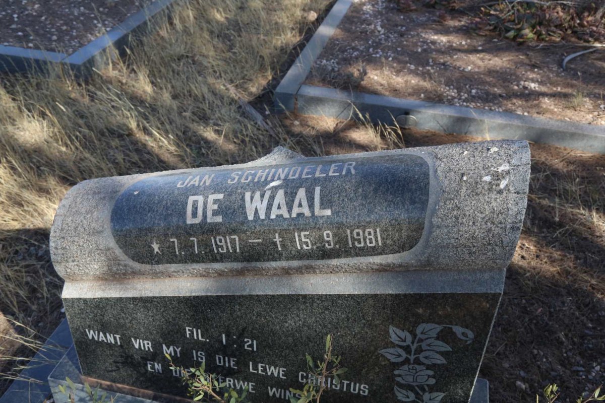 WAAL Jan Schindeler, de 1917-1981