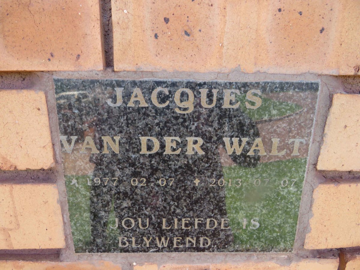 WALT Jacques, van der 1977-2013