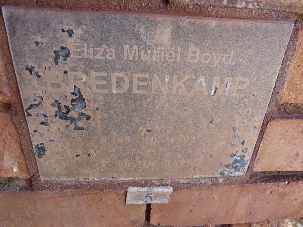 BREDENKAMP Eliza Muriel Boyd 1894-1895