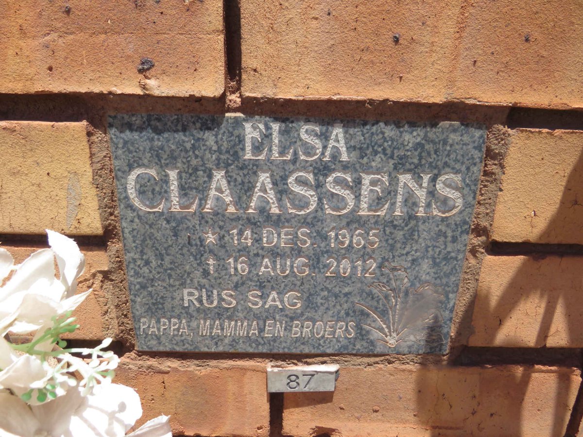CLAASSENS Elsa 1965-2012