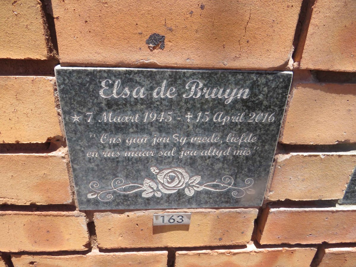 BRUYN Elsa, de 1945-2016