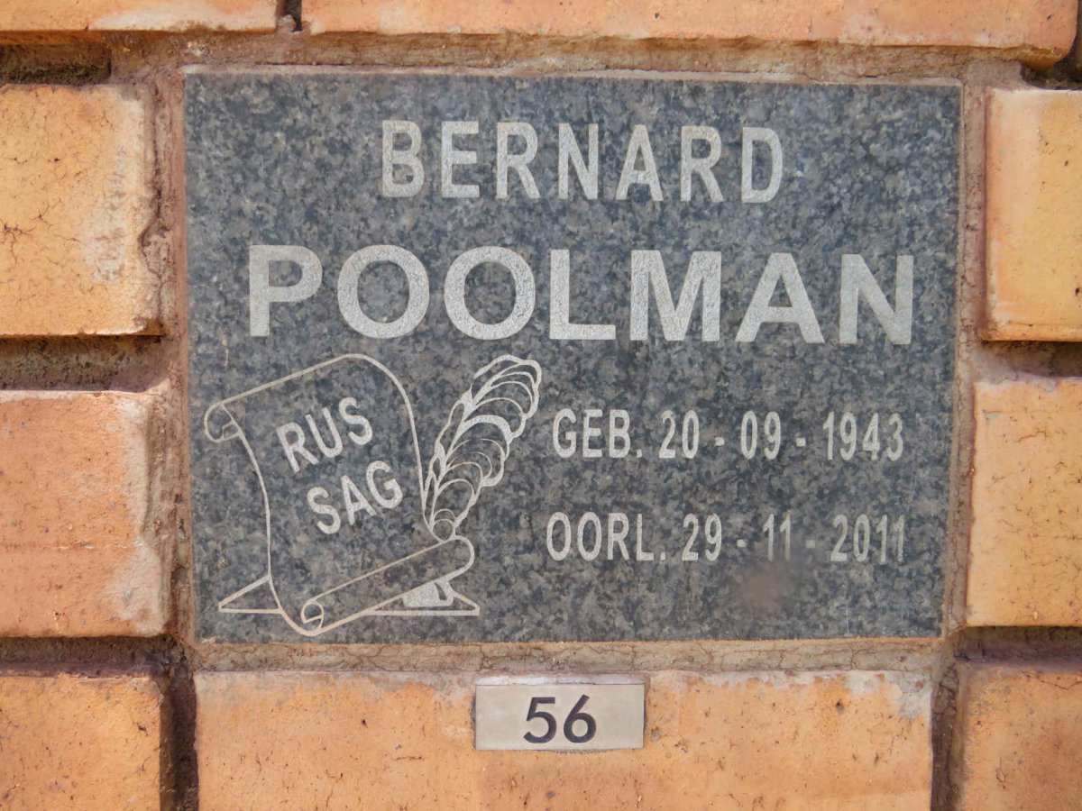 POOLMAN Bernard 1943-2011