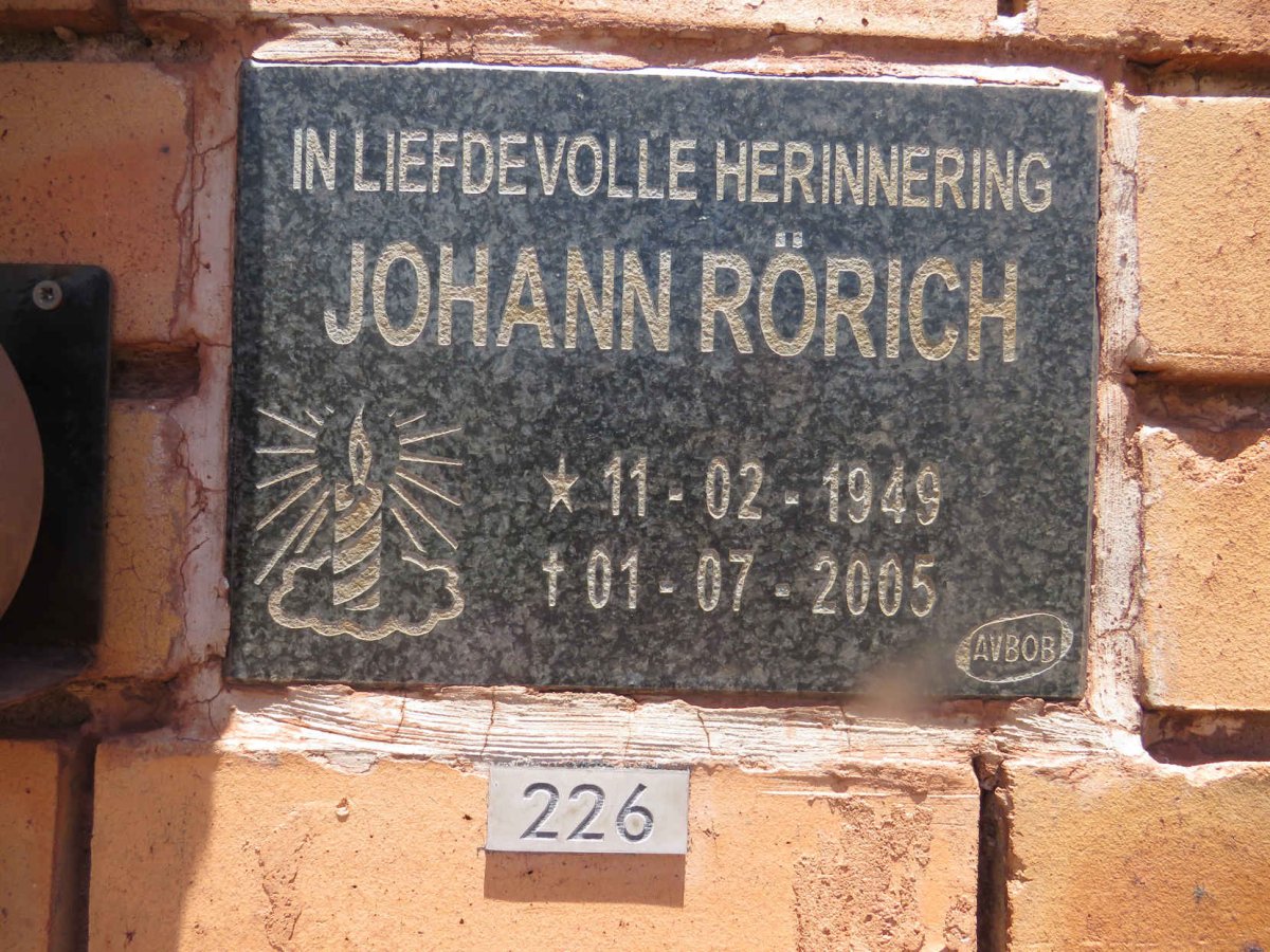 RORICH Johann 1949-2005