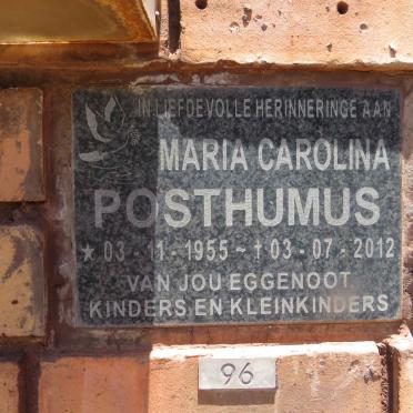 POSTHUMUS Maria Carolina 1955-2012