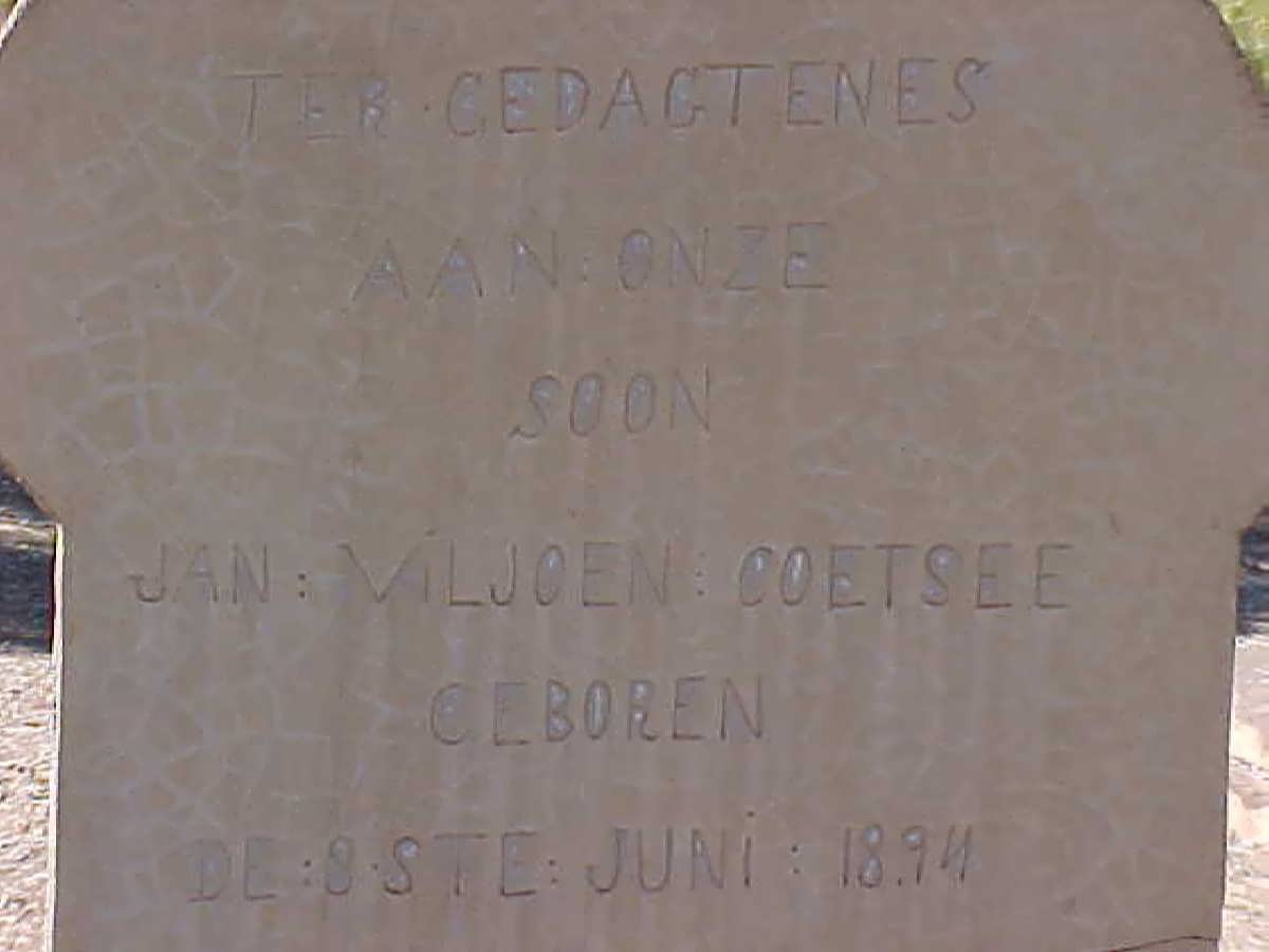 COETSEE Jan Viljoen 1894-1919