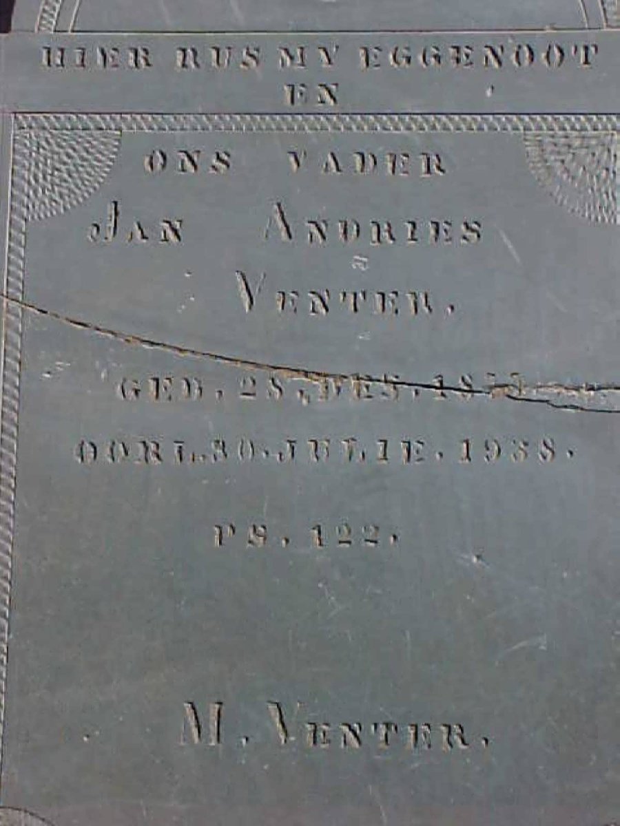 VENTER Jan Andries 1877-1938