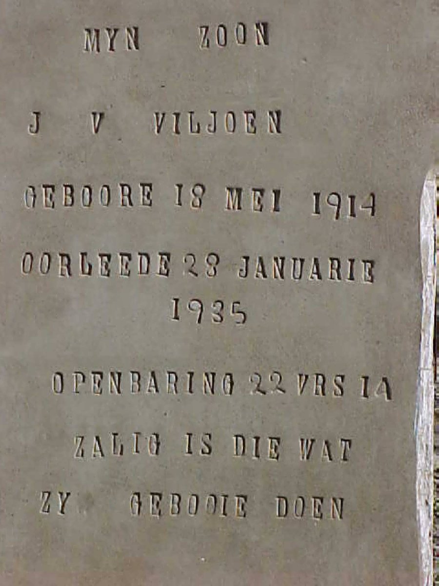 VILJOEN J.V. 1914-1935