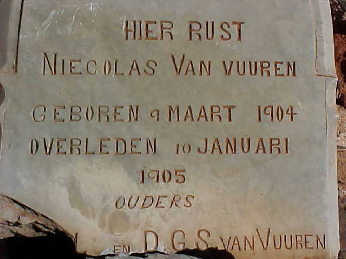VUUREN Niecolas, van 1904-1905