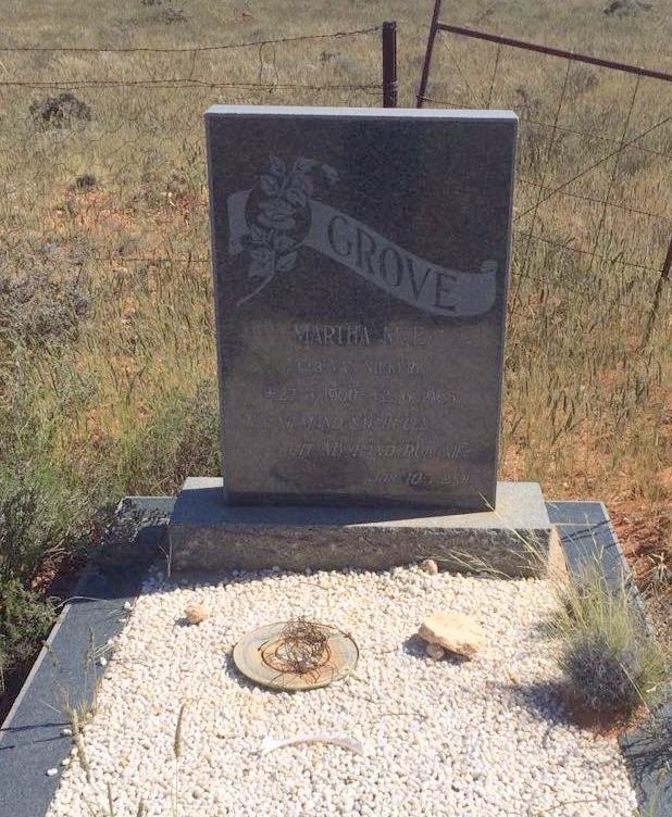 GROVE Martha Magdalena Elizabeth nee VAN NIEKERK1900-1965
