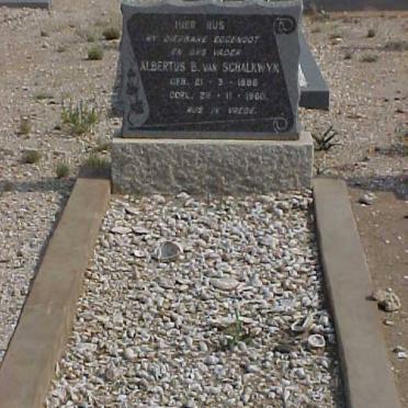 SCHALKWYK Albertus B., van 1886-1960