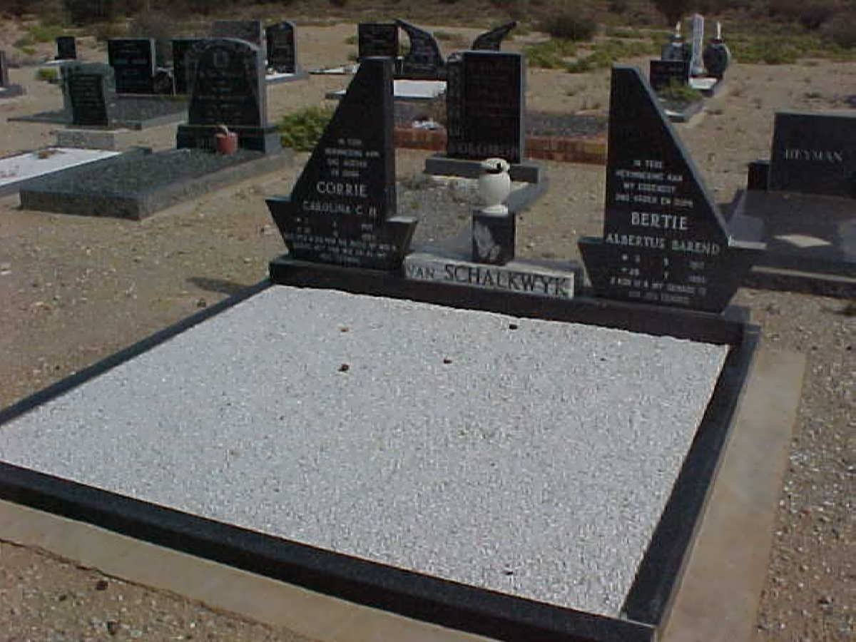 SCHALKWYK Albertus Barend 1917-1986 &amp; Carolina C.H. 1915-1997