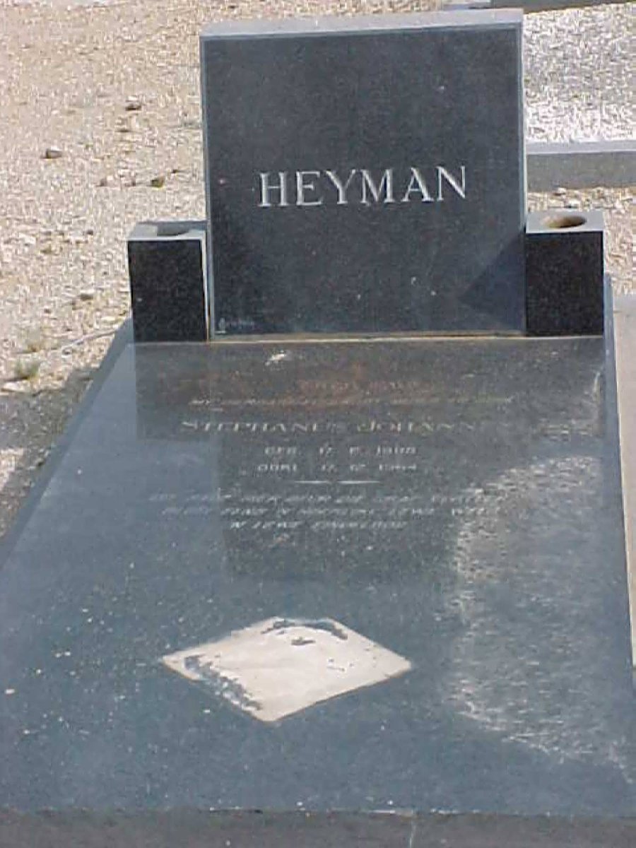 HEYMAN Stephanus Johannes 1898-1964