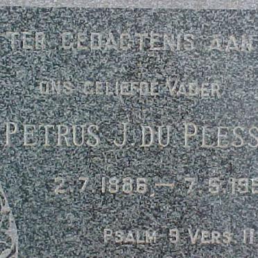 PLESSIS Petrus J., du 1886-1957 