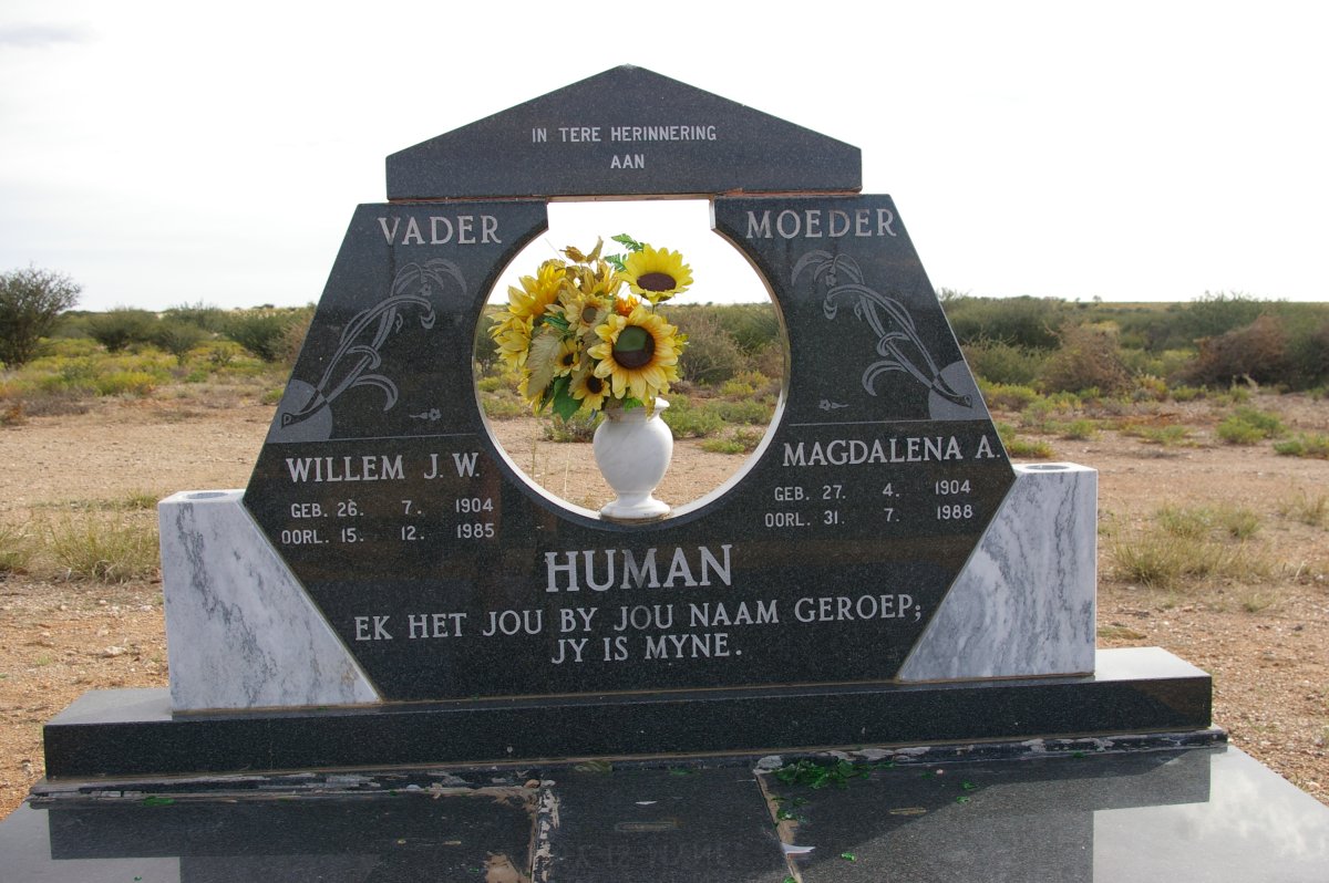 HUMAN Willem J.W. 1904-1985 &amp; Magdalena A. 1904-1988