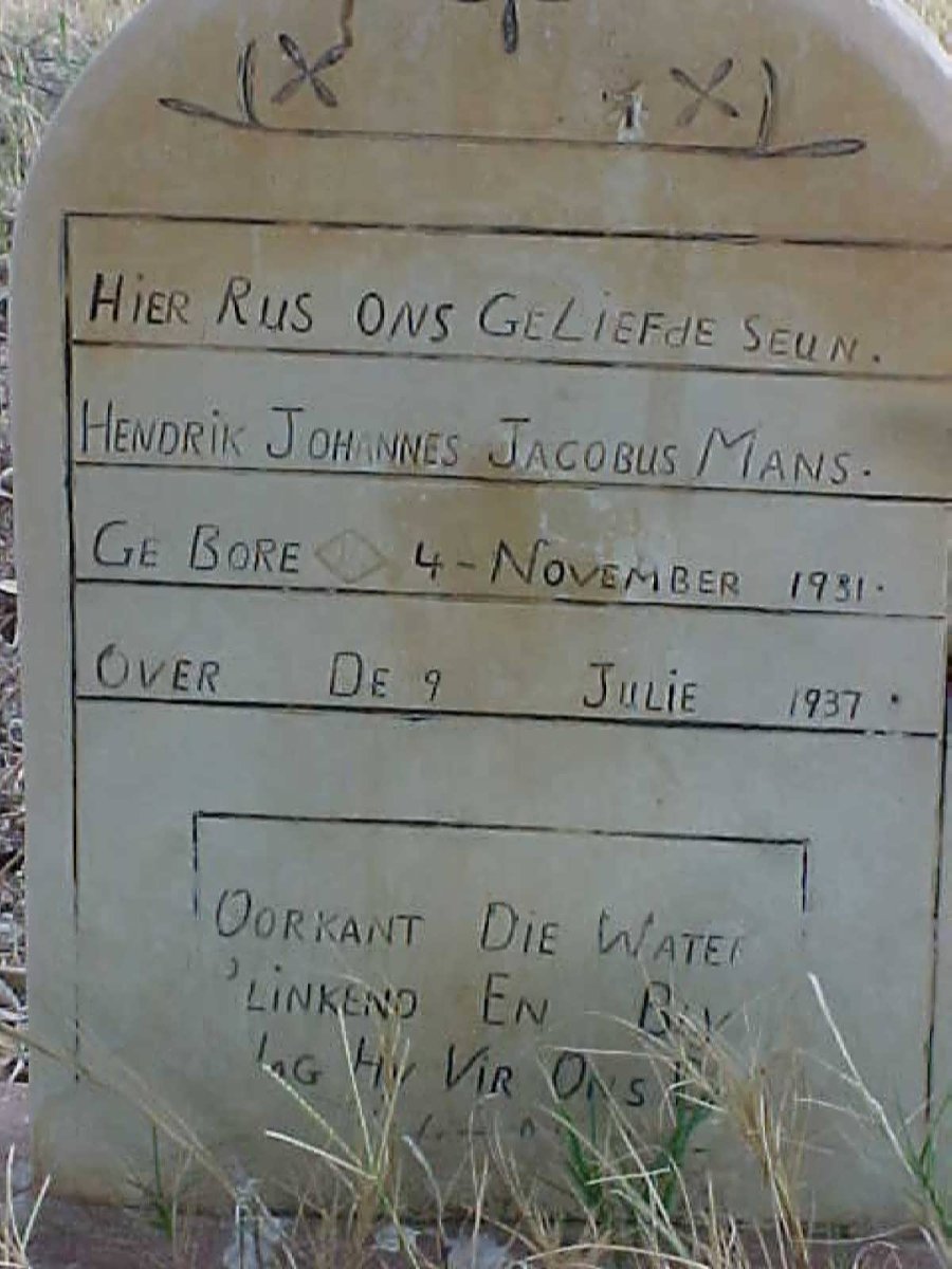 MANS Hendrik Johannes Jacobus 1931-1937