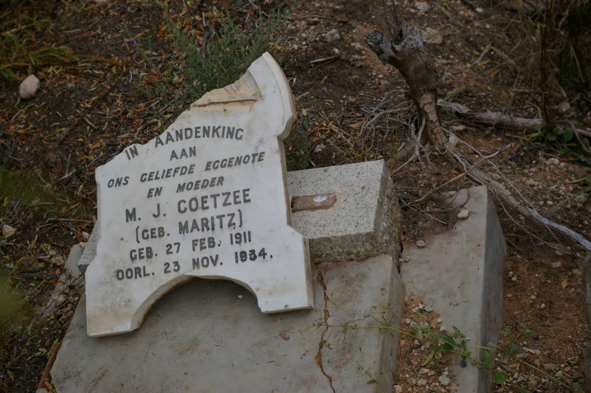 COETZEE M.J. nee MARITZ 1911-1953
