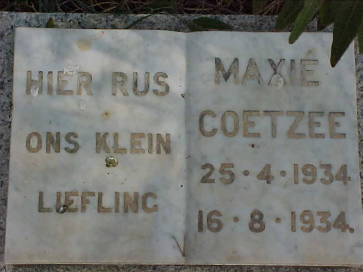 COETZEE Maxie 1934-1934