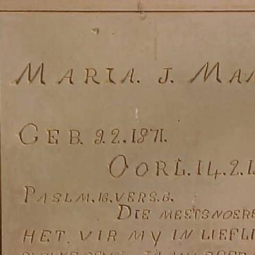 MANS Maria J. 1871-1932