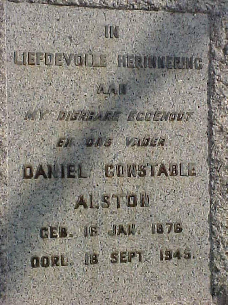 ALSTON Daniel Constable 1876-1945