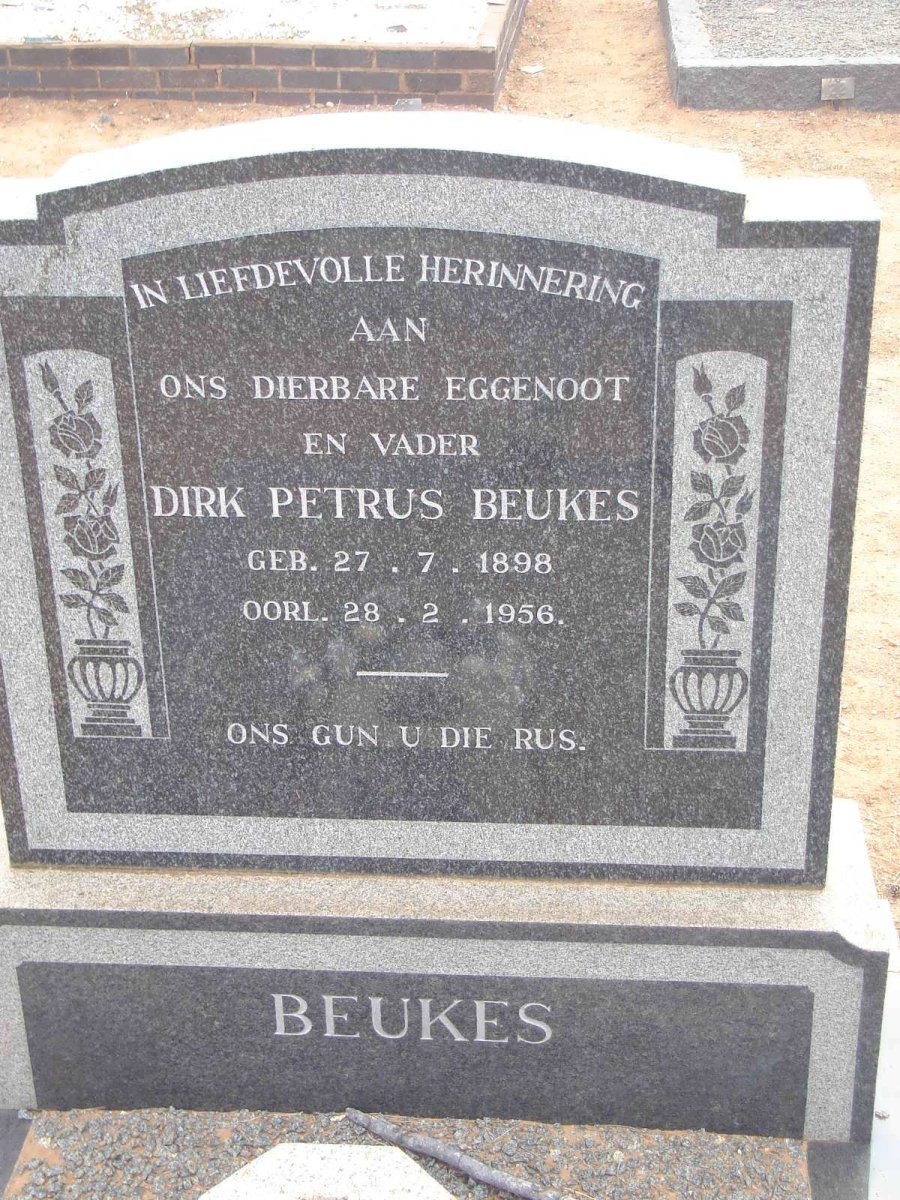 BEUKES Dirk Petrus 1898-1956