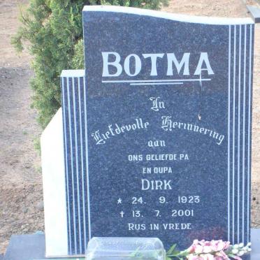 BOTMA Dirk 1923-2001