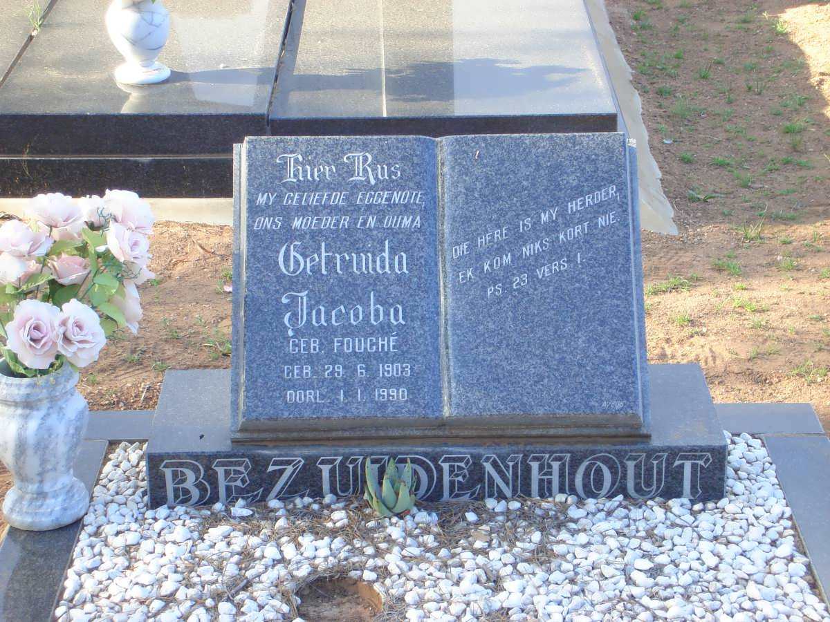BEZUIDENHOUT Getruida Jacoba nee FOUCHE 1903-1990