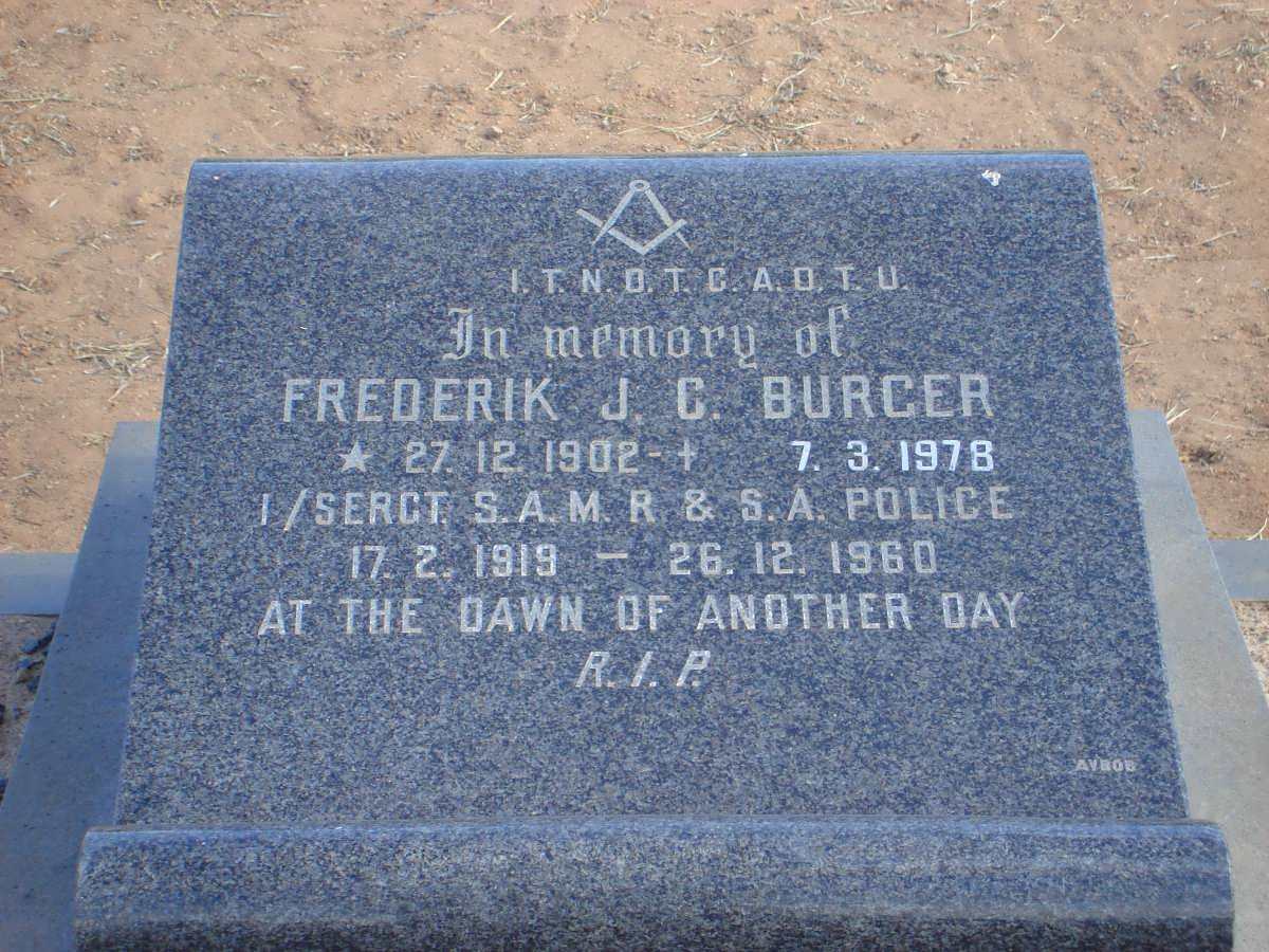 BURGER Frederik J.C. 1902-1978