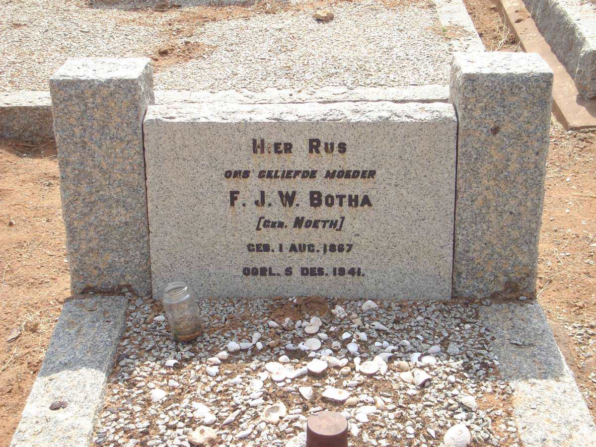 BOTHA F.J.W. nee NOETH 1867-1941