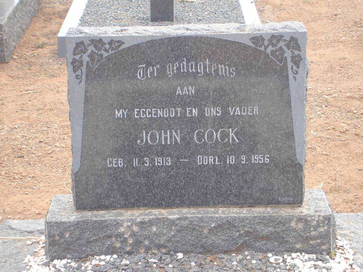 COCK John 1913-1956
