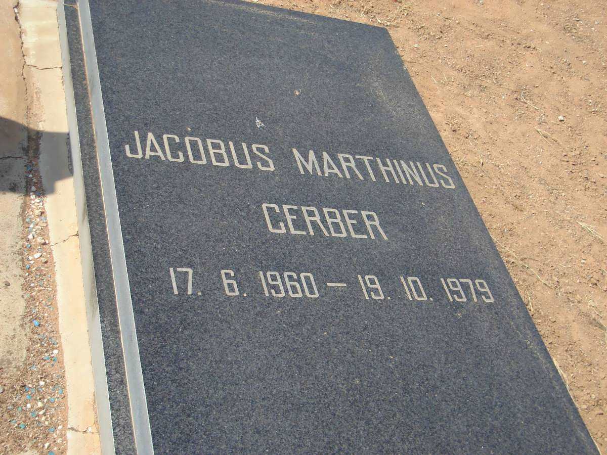 GERBER Jacobus Marthinus 1960-1979