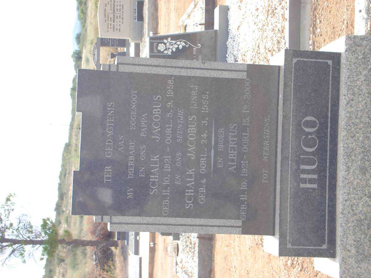 HUGO Schalk Jacobus 1921-1958 :: HUGO Schalk Jacobus 1955-1955 :: HUGO Albertus 1921-2000