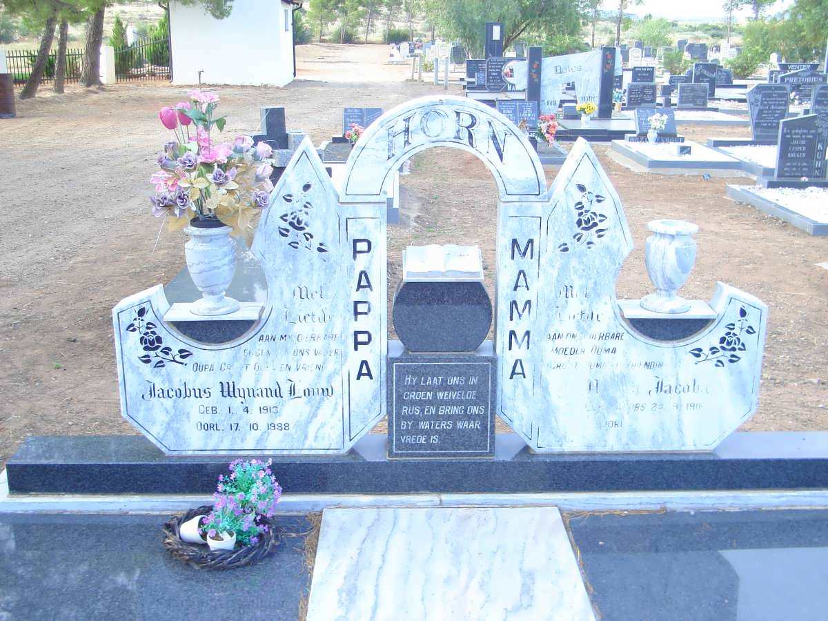 HORN Jacobus Wynand Louw 1913-1988 &amp; Maria Jacoba 1916-