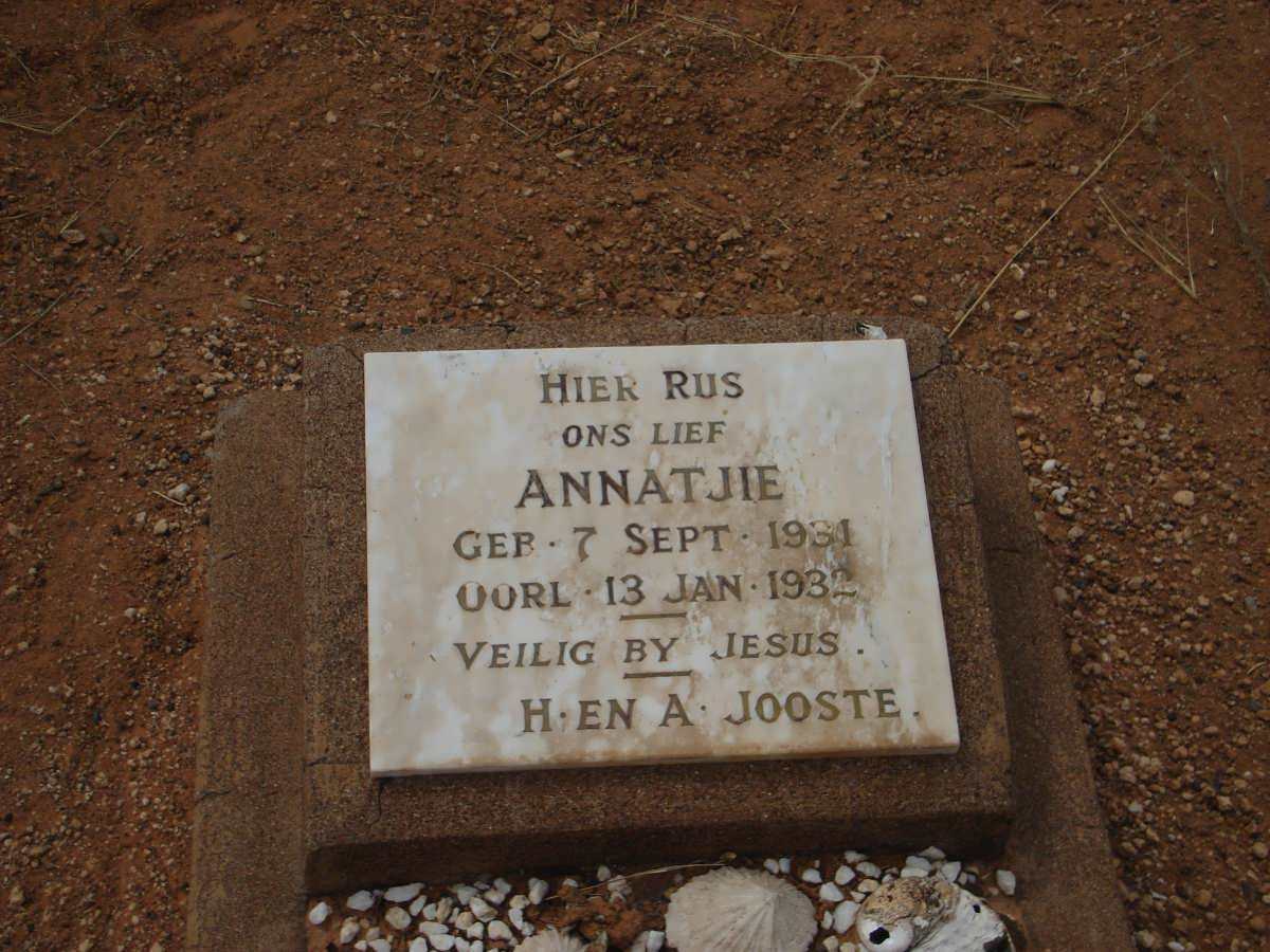 JOOSTE Annatjie 1931-1932