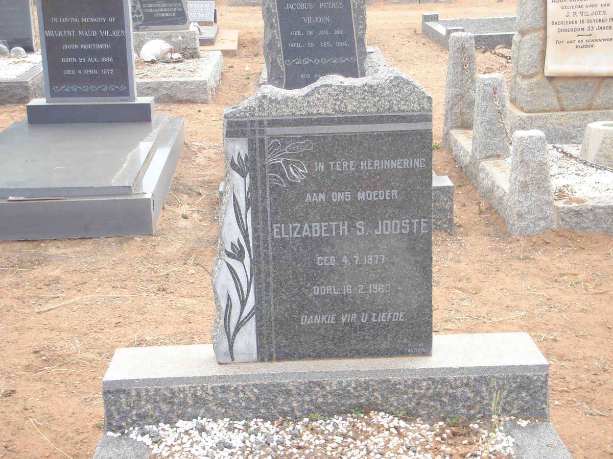JOOSTE Elizabeth S. 1877-1960
